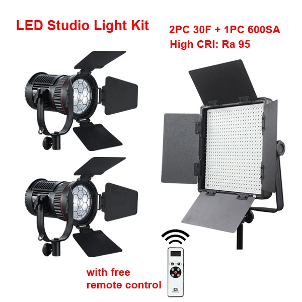 Комплект светодиодной студийной лампы 2x фонаря светодиодный прожектор + 1X