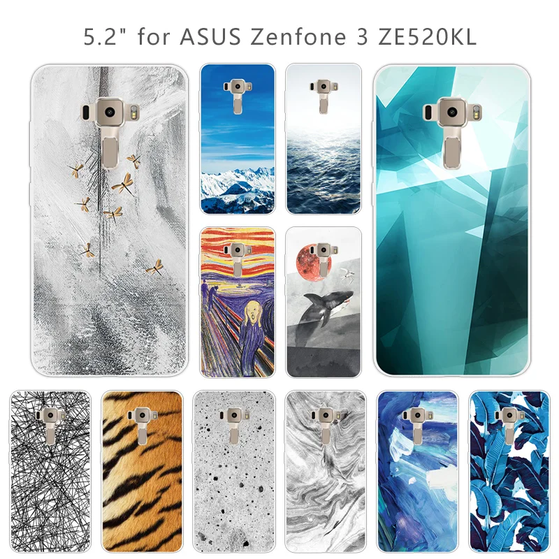Прозрачная мягкая задняя панель из ТПУ и силикона для Asus Zenfone 3 ZE520KL чехлы
