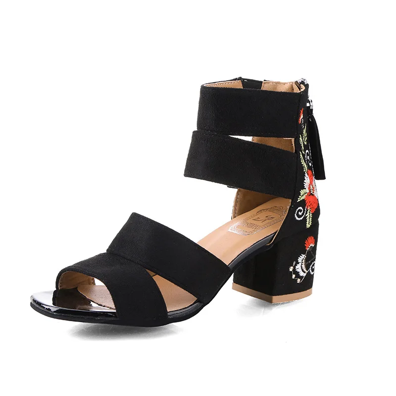 Women Sandals Summer Shoes Woman Heels Pointed Fish Mouth Gladiator Pumps Hemp Rope High C169 | Обувь
