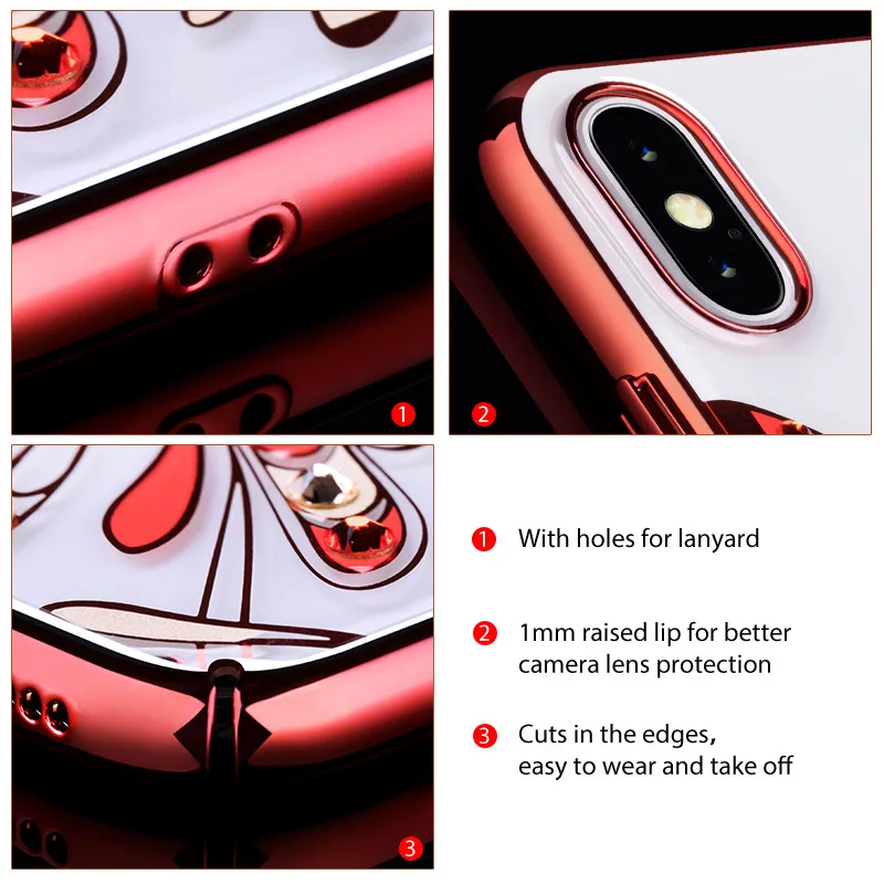 Kingxbar для IPhone X/10 случае кристаллами от Swarovski ПК Жесткий С кристалалми и стразами