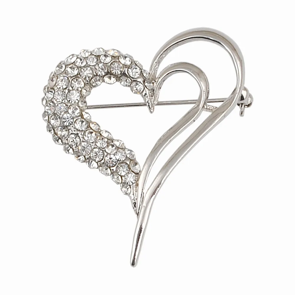 

Korea New Woman brooch elegant shiny Rhinestones Brooch Pins