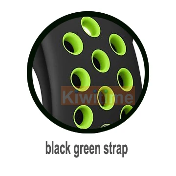 Black Green Strap KIWITIME 42 мм силиконовый ремешок спортивный ремешок Миланский Браслет Нержавеющая сталь браслет, ремешок для наручных часов Часы SmartWatch IWO 8 9 Смарт Браслет для проверки сердечного ритма 6 2 3 - Цвет: Black Green Strap