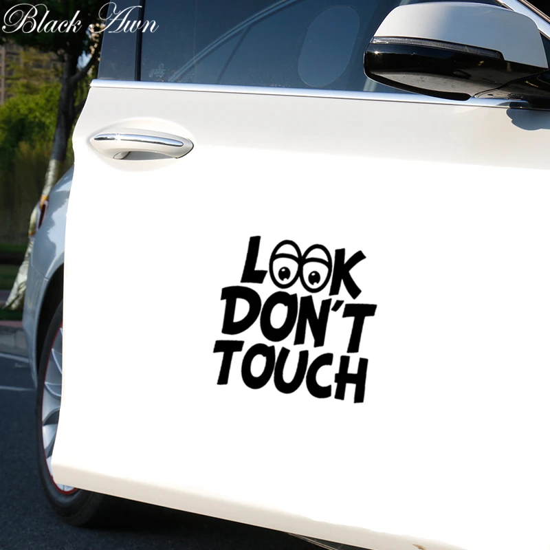 Посмотрите не Touch забавные наклейка на автомобильный бампер Rude сарказм винил