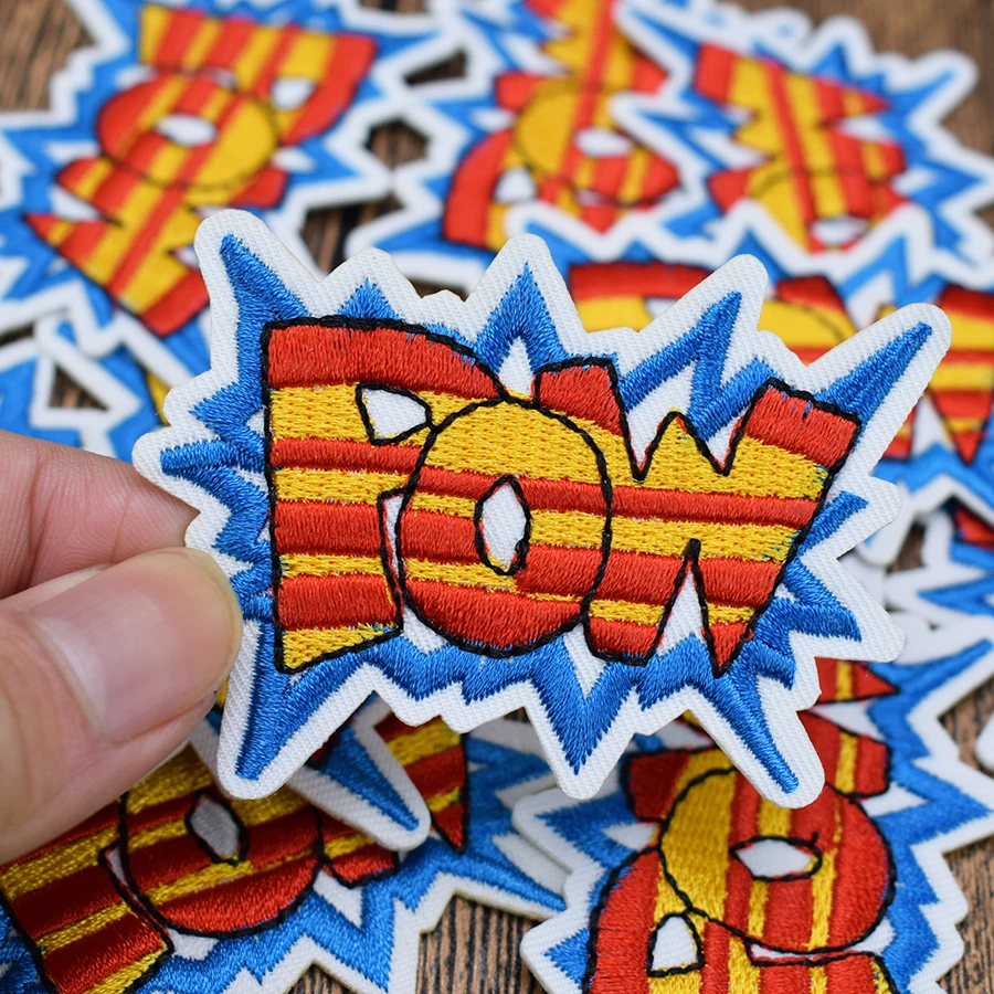 10 шт. вышитые нашивки rock pow для одежды железные Значки джинсов | Дом и сад