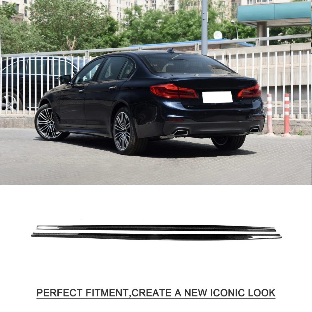 Углеродного волокна сторона юбки двери бампера для BMW 5 серии G30 м спорт седан 4