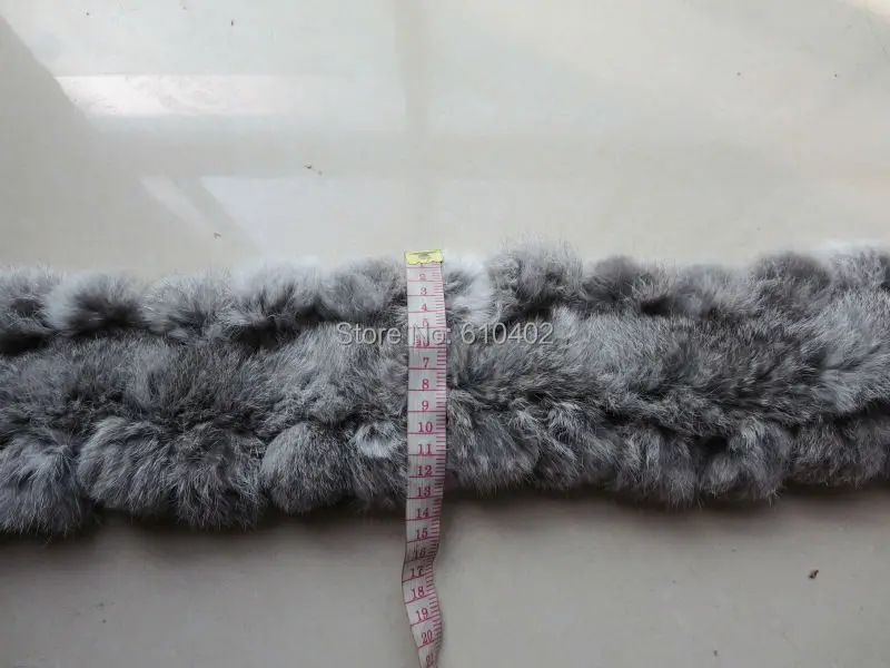 Зимний меховой шарф женский настоящий 100% Полный кроличий шейный платок ручной