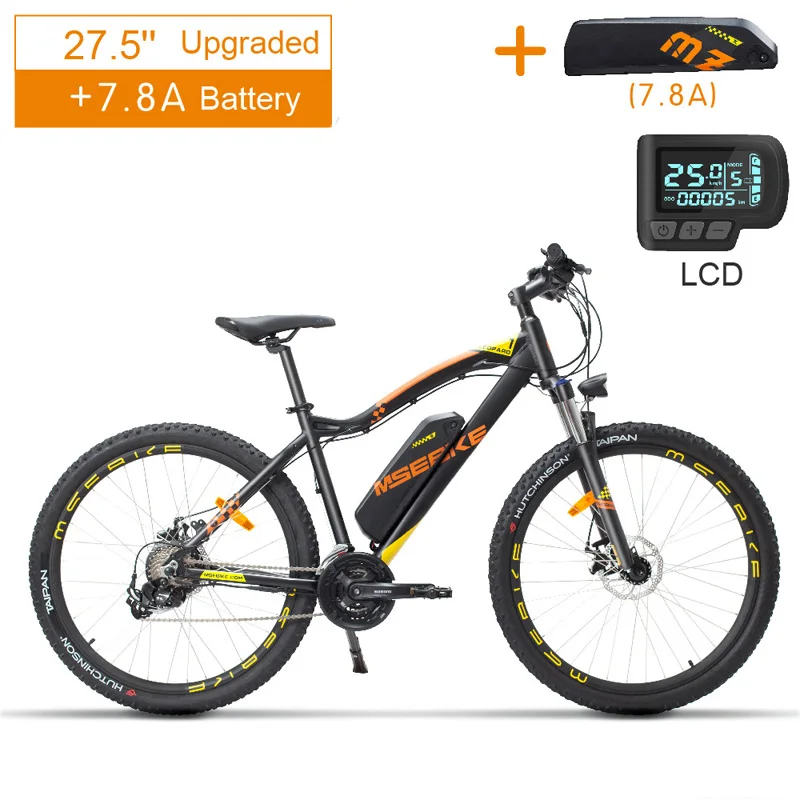 27.5 7.8A UP Plus MZZK 21 скоростной Электрический горный велосипед 27," /26" Ebike 250 Вт 48 В 7.8Ah/13Ah литий-ионный аккумулятор передние и задние дисковые тормоза - Цвет: 27.5 7.8A UP Plus