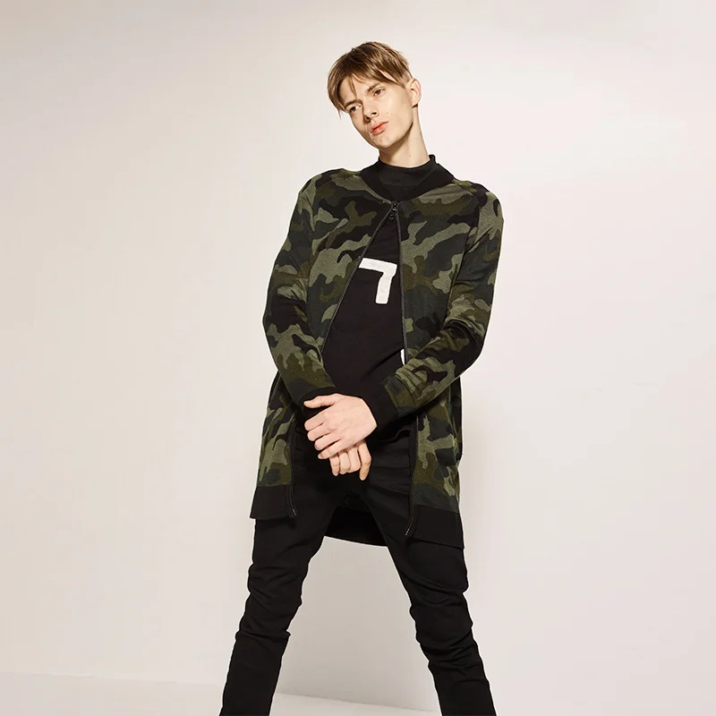 VIISHOW мужской кардиган свитер вязаный длинный Мужская камуфляжная куртка s
