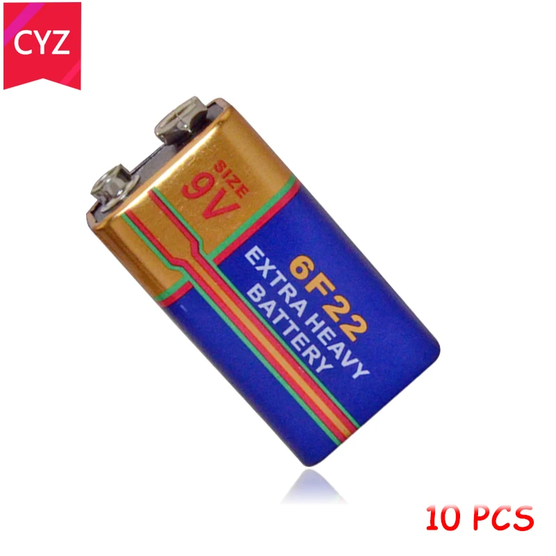 Новинка щелочные батареи 10x 6F22 10 шт. 9 В ламинированные Углеродные для