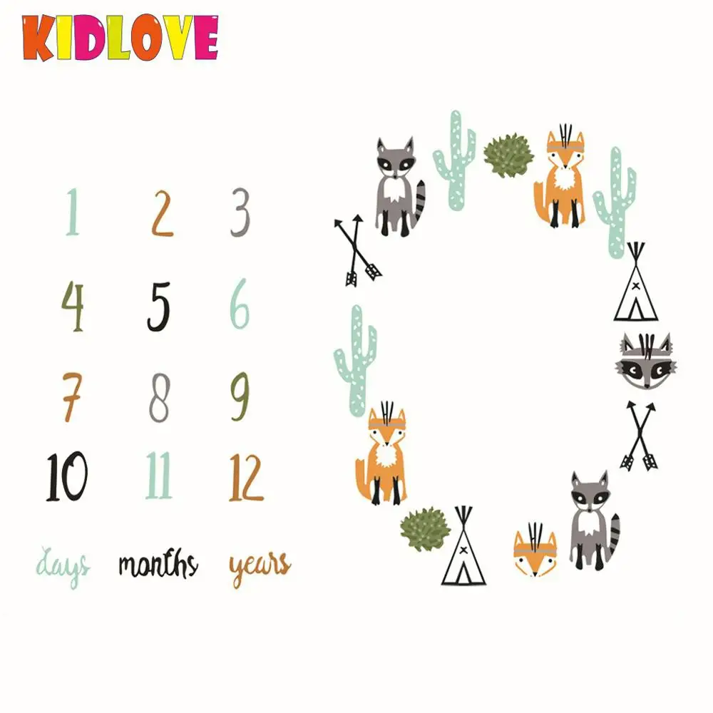 Kidlove для новорожденных одеяло s модный креативный мультфильм часы с животными и
