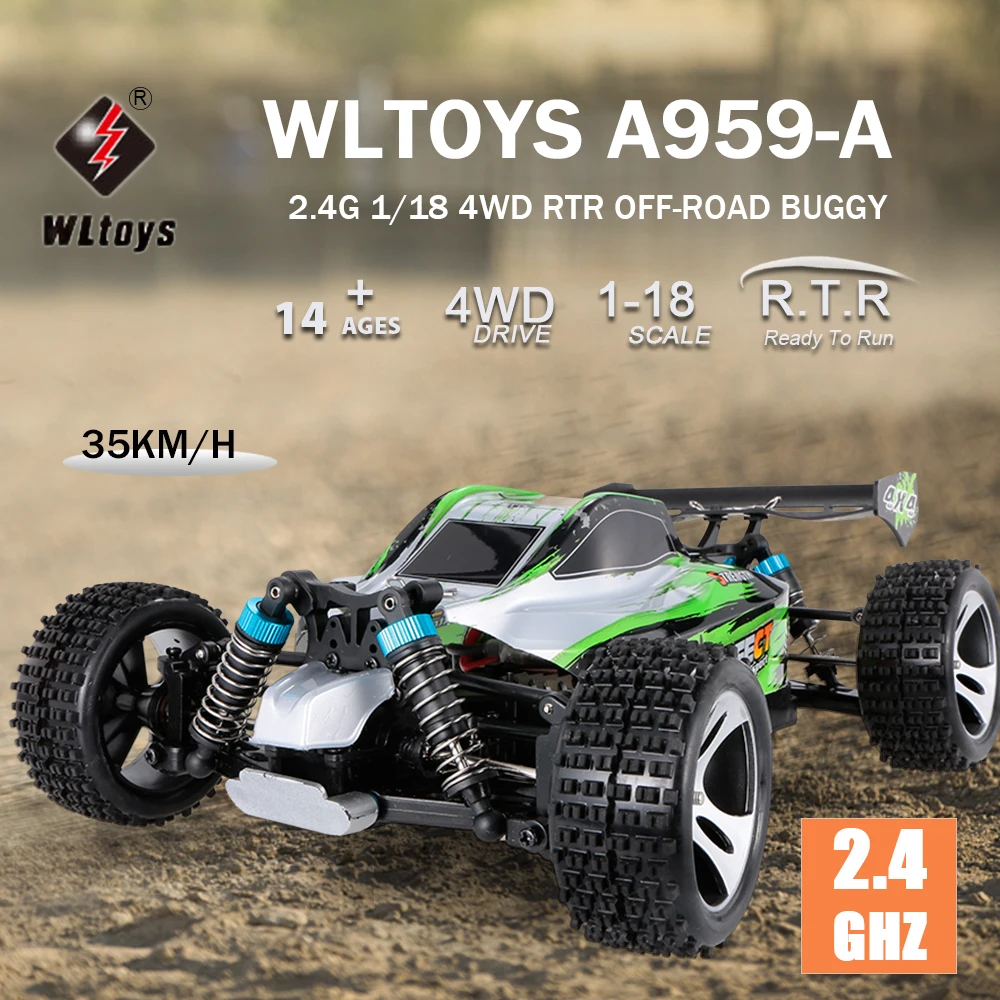 Wltoys Φ Радиоуправляемый внедорожный Багги 1/18 Масштаб 2 4G 4WD Электрический RTR