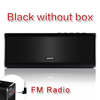 FM Black without box Портативный HIFI беспроводной стерео супер бас Caixa звуковая коробка HandFree для телефона power bank 20 Вт 4000 мАч FM радио S5 bluetooth динамик - Цвет: FM Black without box