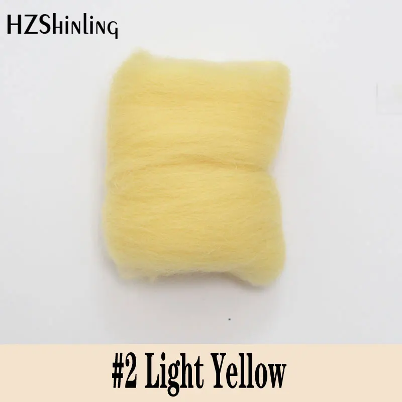 

5 g Super Fast felting Short Fiber Wool Perfect in Needle Felt and Wet Felt Light Yellow
