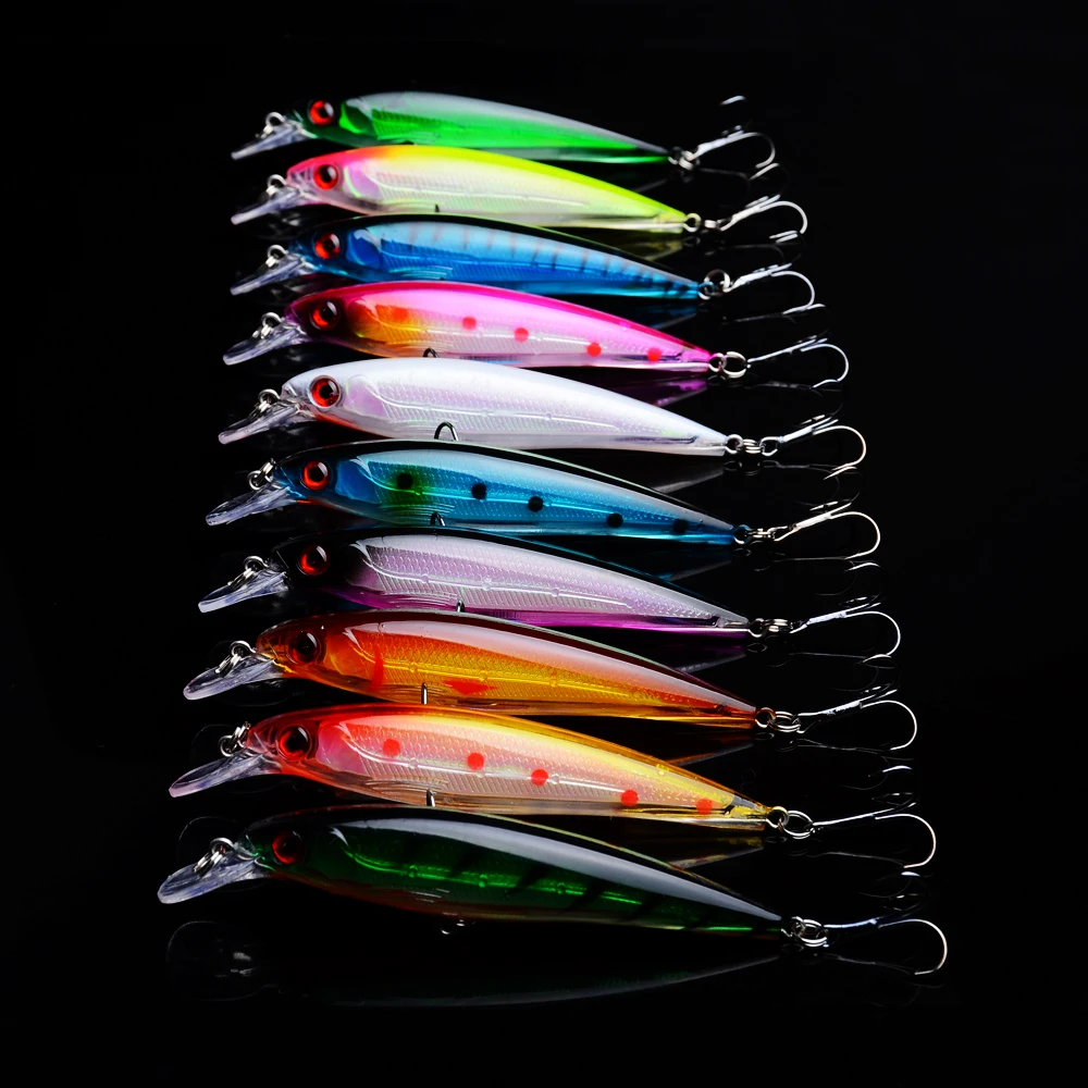 

10pcs/lot 11cm/13.5g Minnow Fishing Lures Wobblers Fishing Lure Crankbait Hard Artificial Bait Trout Pink Lures 10 Colour