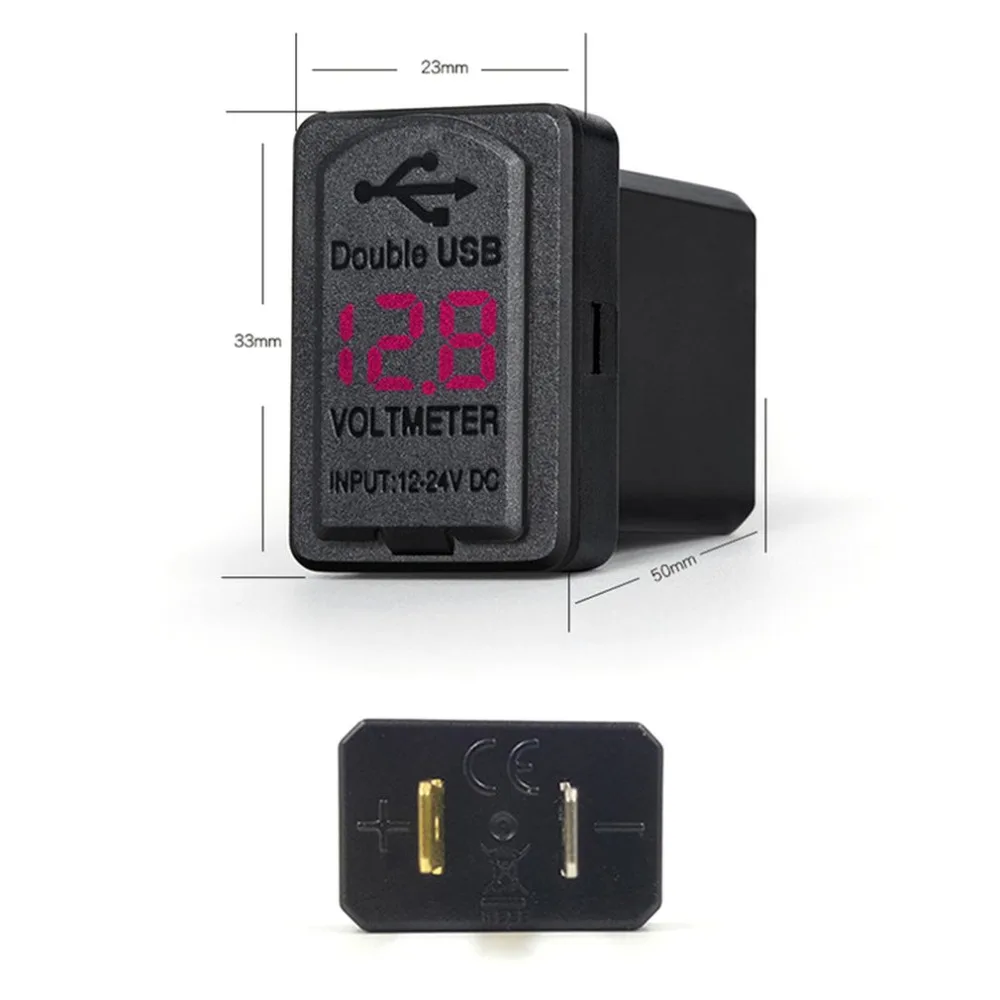 4.8A автомобильное зарядное устройство гнездо двойной USB порт светодио дный