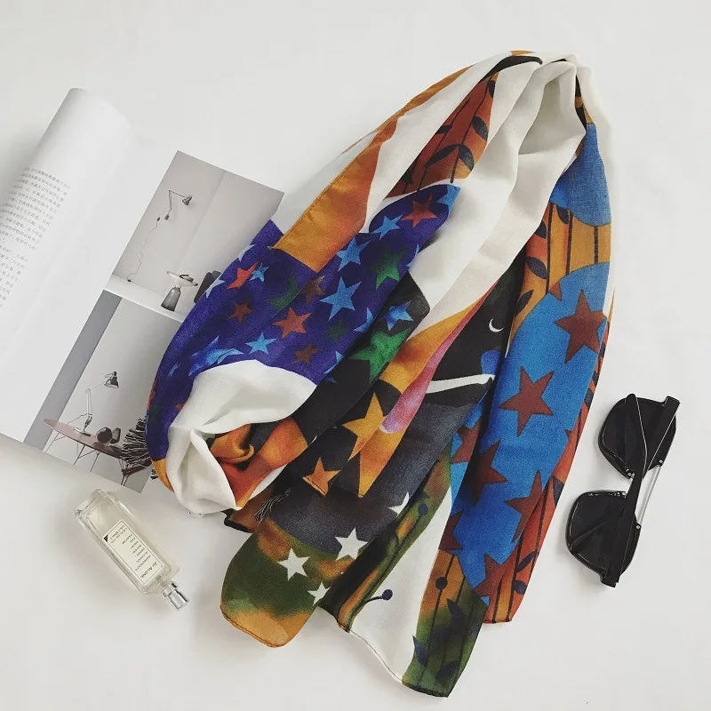 

Kitten print tassels Cotton texture muslim hijab wraps bandana high quality fashion shawl scarf 10pcs/lot fast shipping