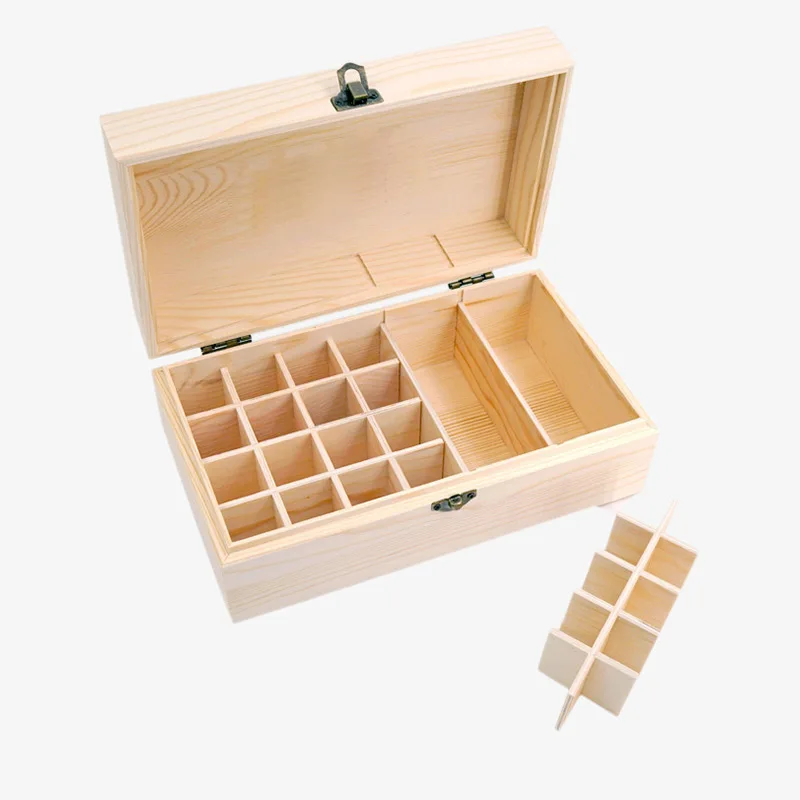 

Креативная домашняя коробка для хранения, деревянный эссентриальный ящик для масла, деревянный ящик для женщин, 25 отделений, органайзер, бу...