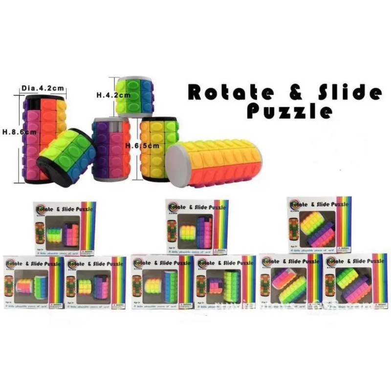 Цветные Кубики декомпрессионные игрушки цилиндрический кубик скоростная