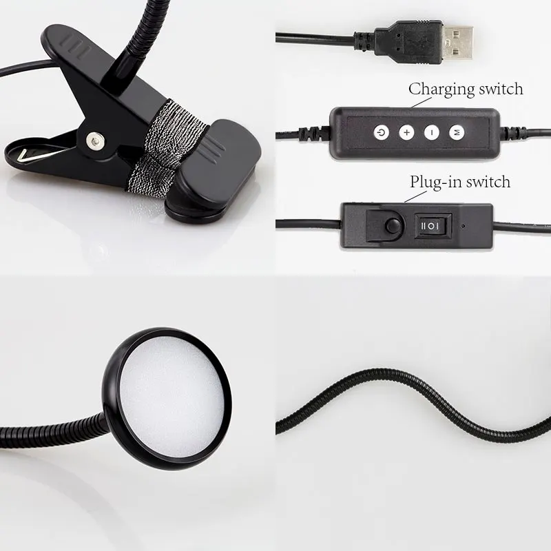 Fonkin настольная лампа Usb светодиодный перезаряжаемый светильник с регулируемой