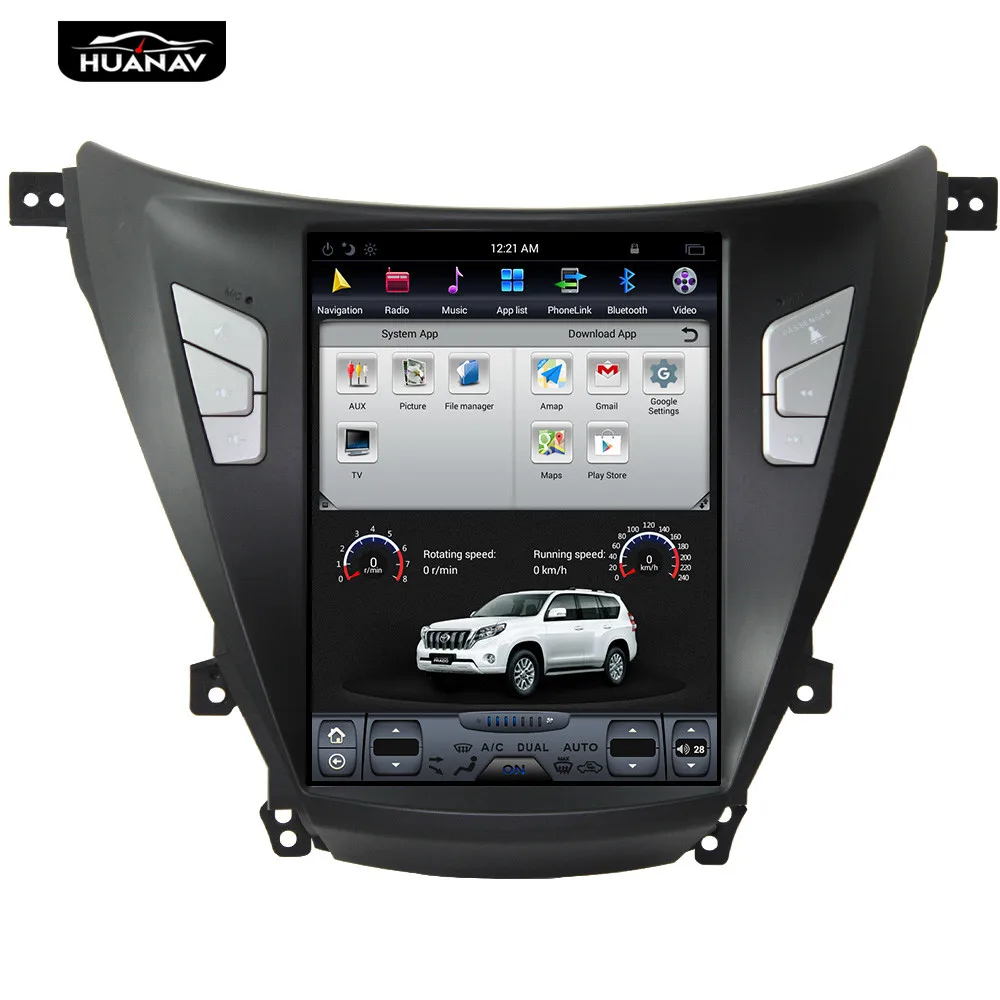 Штатная магнитола в стиле Tesla с GPS-навигацией для Hyundai Elantra 2014-2016 автомобильное