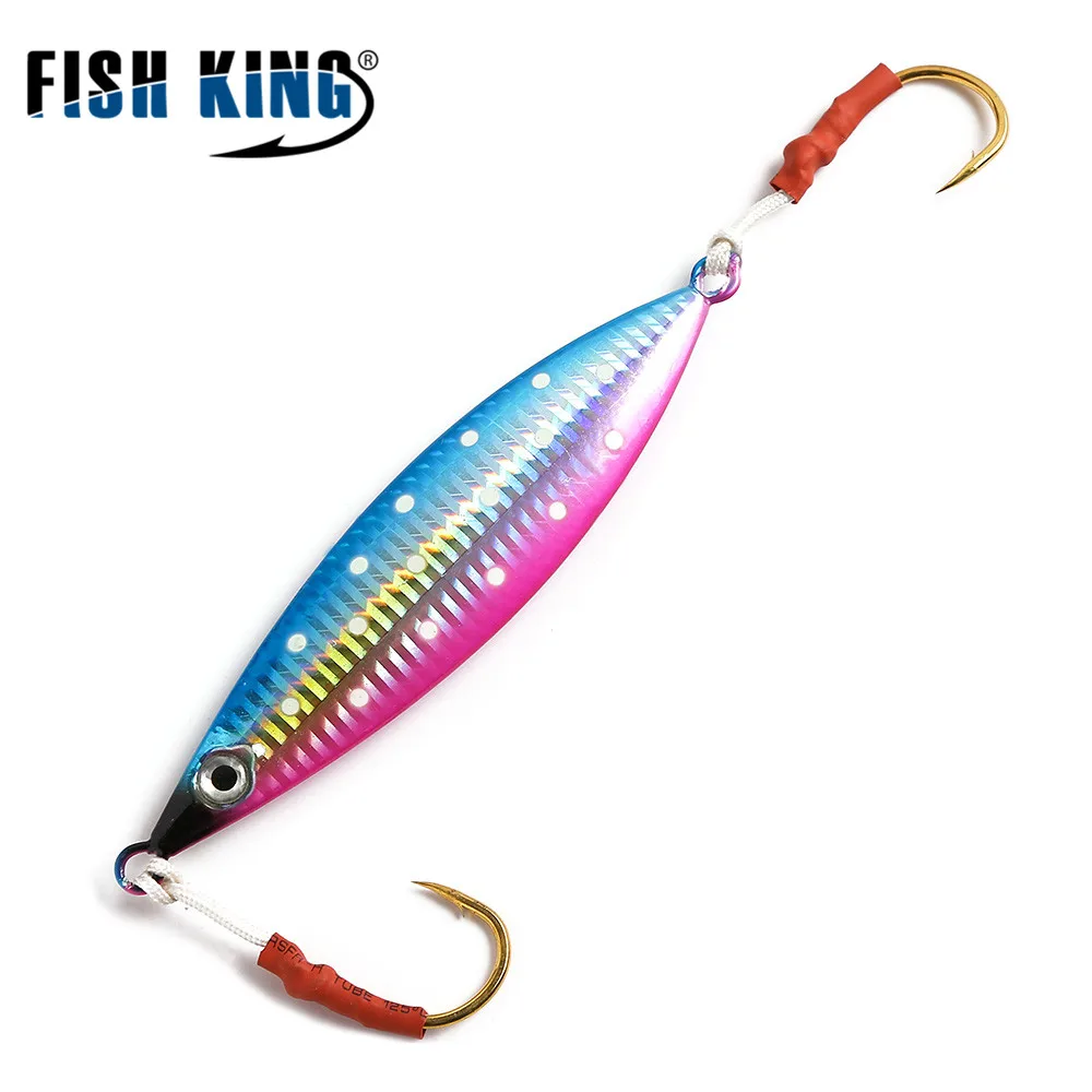 FISH KING 4 цвета 3D глаза металлические рыболовные блесны Ложка морская твердая
