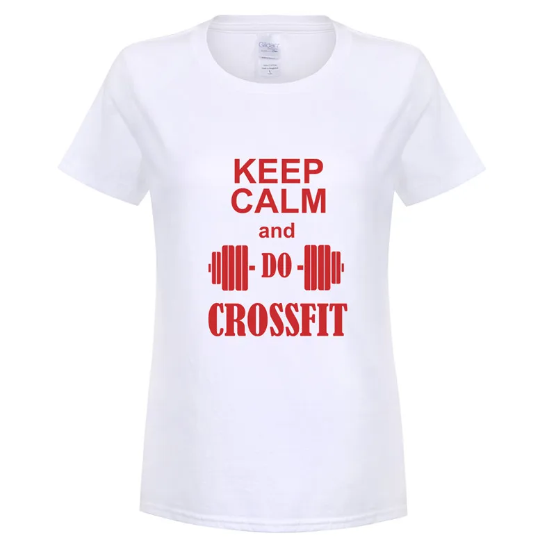 Omnitee новый с надписью Keep Calm and Gymer футболка для женщин Топы девочек Хлопковая