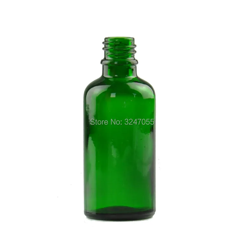 50ML30pcs пустой зеленый стеклянный косметическая бутылка капельница с пипетками