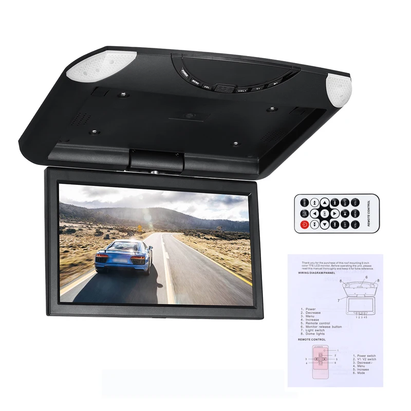 10,1 дюймовый TFT lcd цифровой экран, автомобильный монитор на крыше, Автомобильный потолочный флип-монитор для автомобиля, автобуса