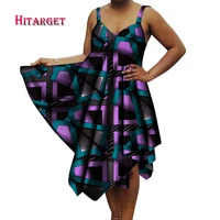 2019 dashiki african dresses for women bazin riche sleeveless african dresses ankara fashion elegant african sexy dress wy4654