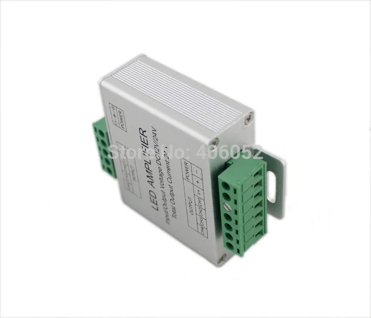 

Aluminum shell 4CH amplifier DC5-24V Input, 24A Current used for 3528&5050 SMD RGB LED Strip Light