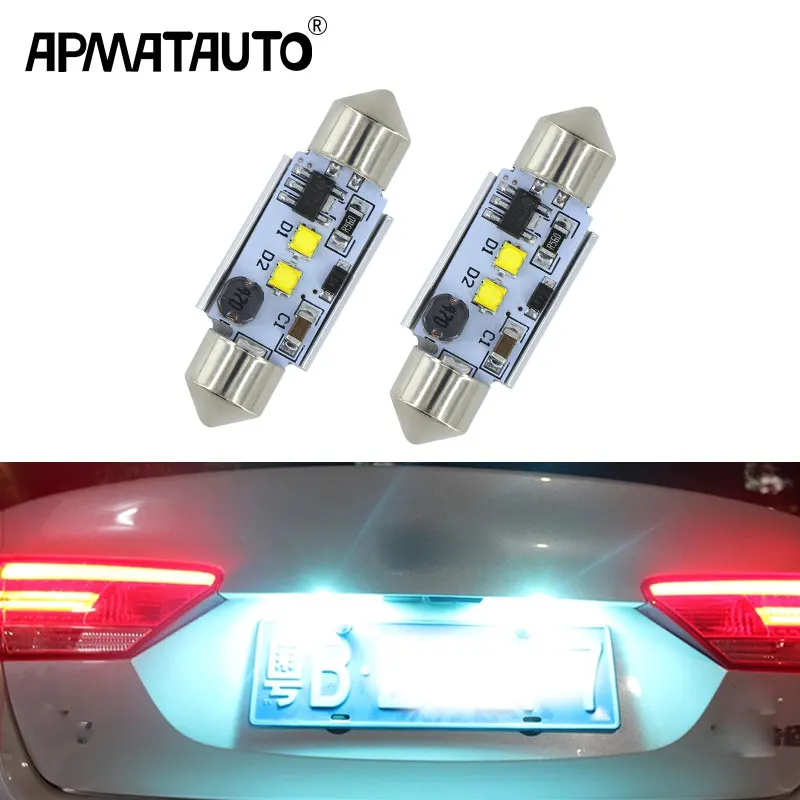 Светодиодсветодиодный лампы Apmatauto 2x Canbus C5W 36 мм высококачественные чипы XBD