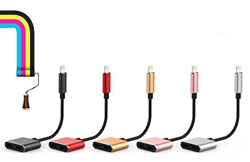 Leadzoe от 1 до 2 Lightning Dual сплиттер кабель Поддержка аудио микрофон зарядное