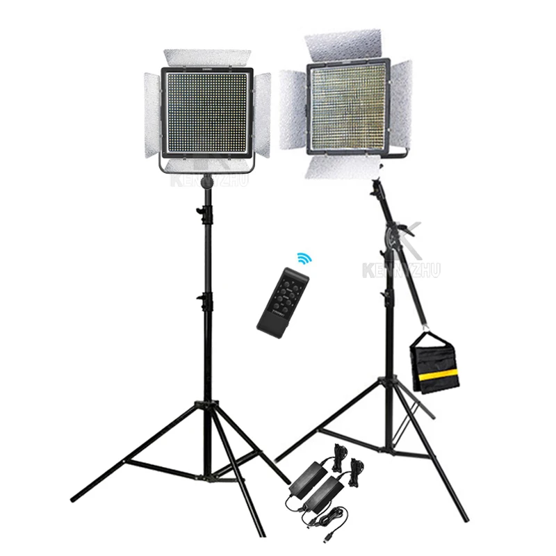 

Yongnuo 2x YN10800 81W LED Video Light Bi-color 3200-5500K/5500K White CRI95+ Stand Bar Boom Photography Film Fill Lighting Kit