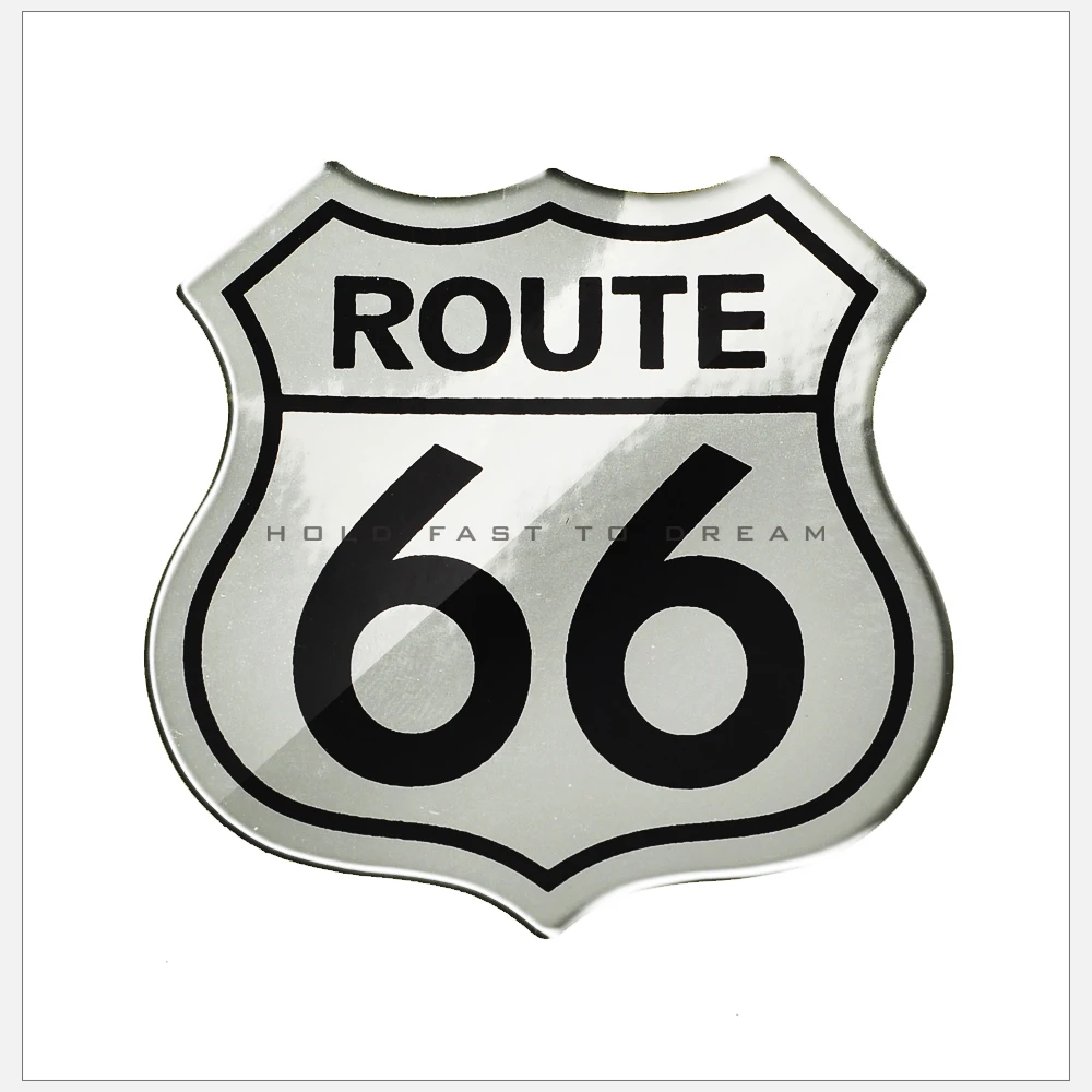 3D стикер для автомобиля СТИЛЬ Америка США история ROUTE 66 дорожный логотип
