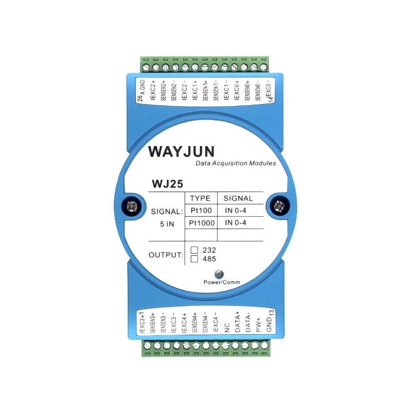 WAYJUN WJ25 Modbus Temperature Acquisition Module of 5-way Thermal Resistance Signal Transfer RS-485/232 Isolator | Инструменты