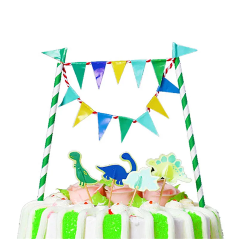 Омилут 24шт Фигурки динозавров для торта и декорирования День Рождения детей.