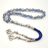 blue tasbih austria frosted crystal 33 66 99 beads gift for eid rosary muslim bracelets islam prayer beads