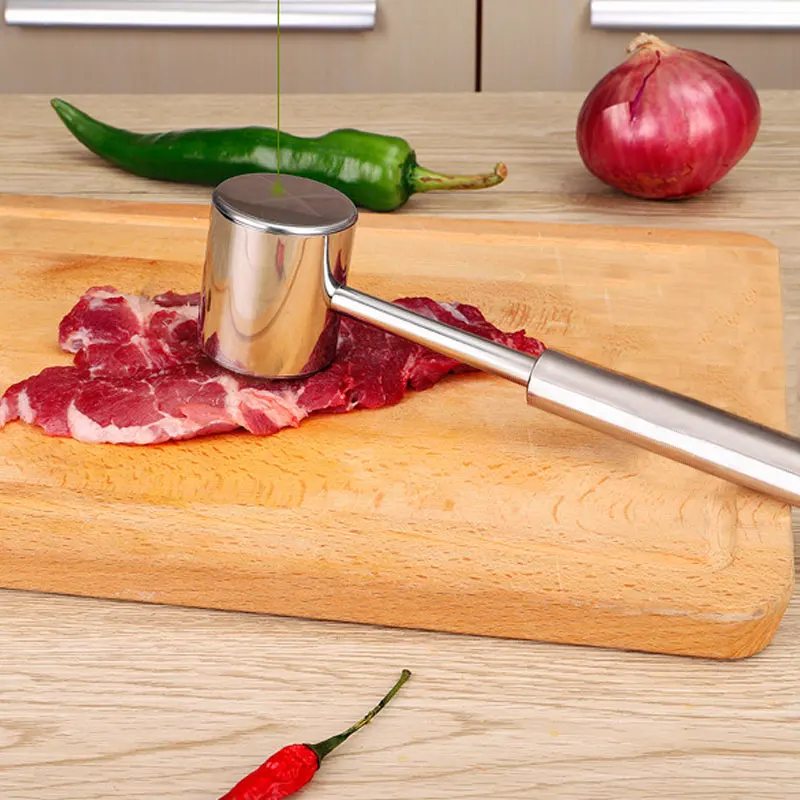 Двухсторонний инструмент для размягчения мяса из нержавеющей стали, молоток для мяса, отбойные машины, молоток, игла, молоток, кухонные инструменты