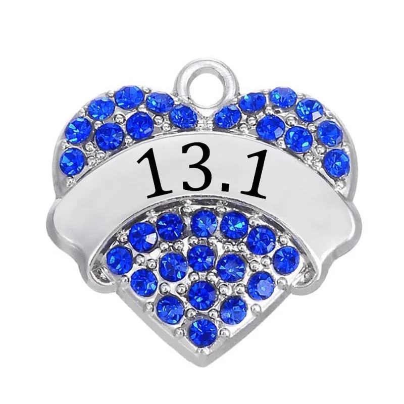 Металлический сплав серебра покрытие полумарафон 13 1 знак расстояния Подвески