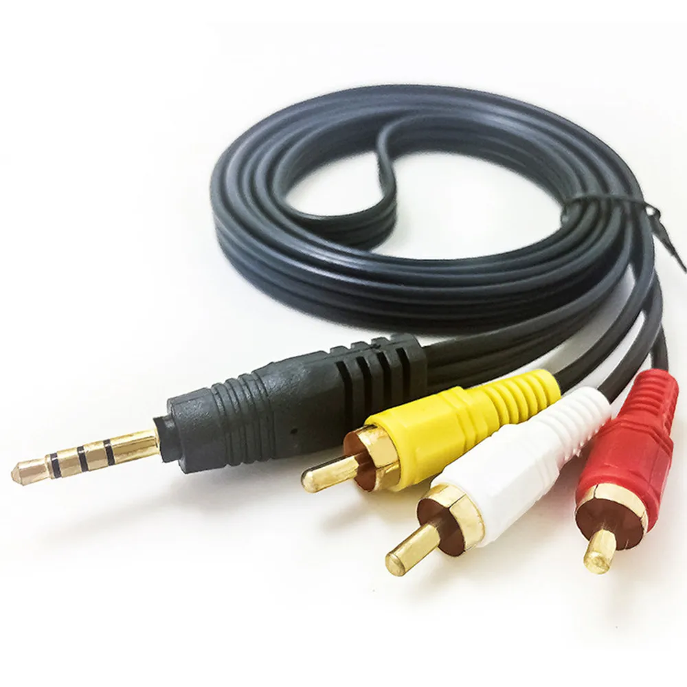 

3.5mm Jack To 3 RCA Male Audio Video AV Cable AUX Stereo Cord 3RCA Standard Converter Wire for Speaker TV Box CD DVD Player
