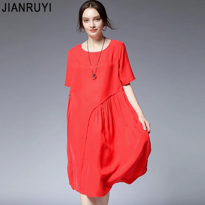 

2019 fat mm200 kg large size women's summer dress new loose thin copper ammonia large size dress female 7378