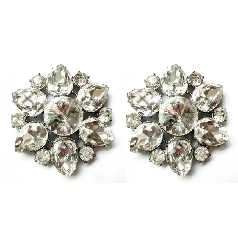 Женская обувь на застежке сделай сам Блестящие стразы с цветочным рисунком