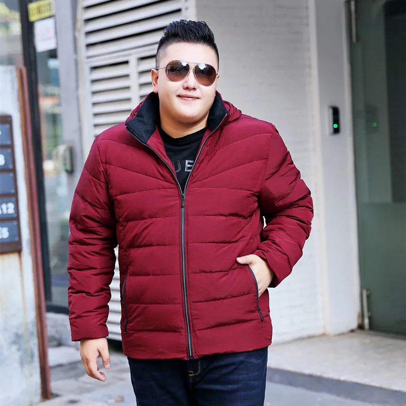 

2017 New Winter jacket Men's Warm Coat Fashion Casual jacket Long Thickening Large size XL-9XL 10XL Men's Coat Wine red / Blue