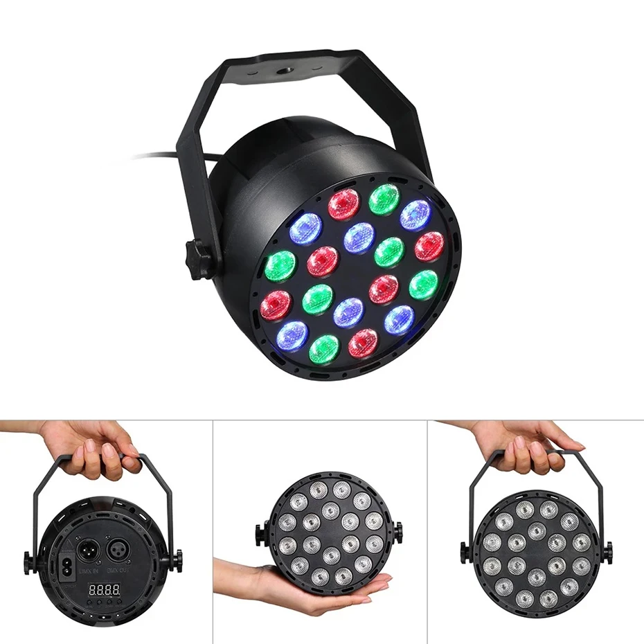 Инопланетянин пульт 18 светодиодный s DMX RGB мини светодиодный сценический Par Светильник ing Effect DJ Disco вечерние бар для праздника Рождество Свадьба День рождения Клуб Светильник