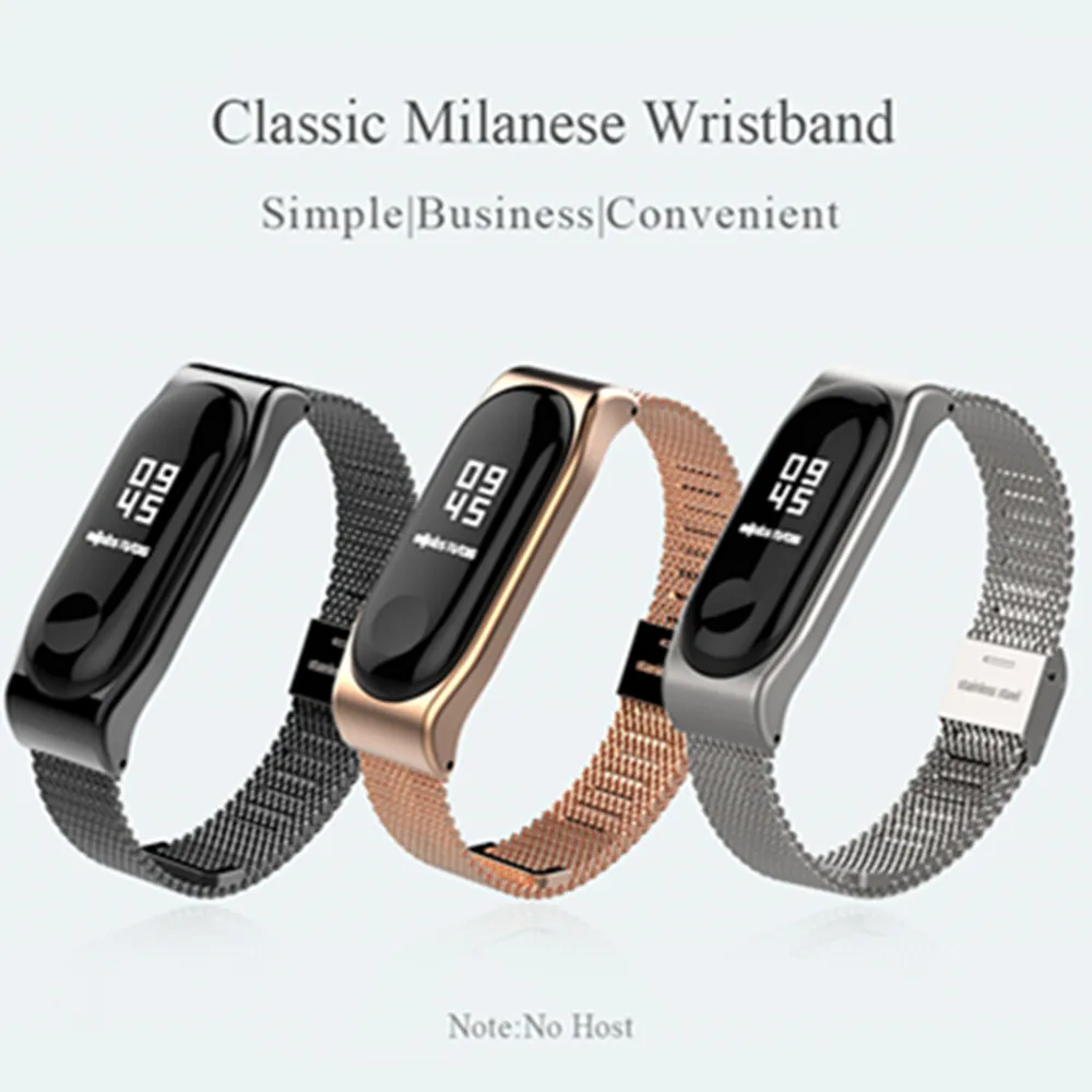Для Xiaomi mi Band 3 ремешок mi Джобс браслет на запястье mi band3 изящный ремешок для часов mi Band 3 браслет черный металлический mi Band 3 ремешок