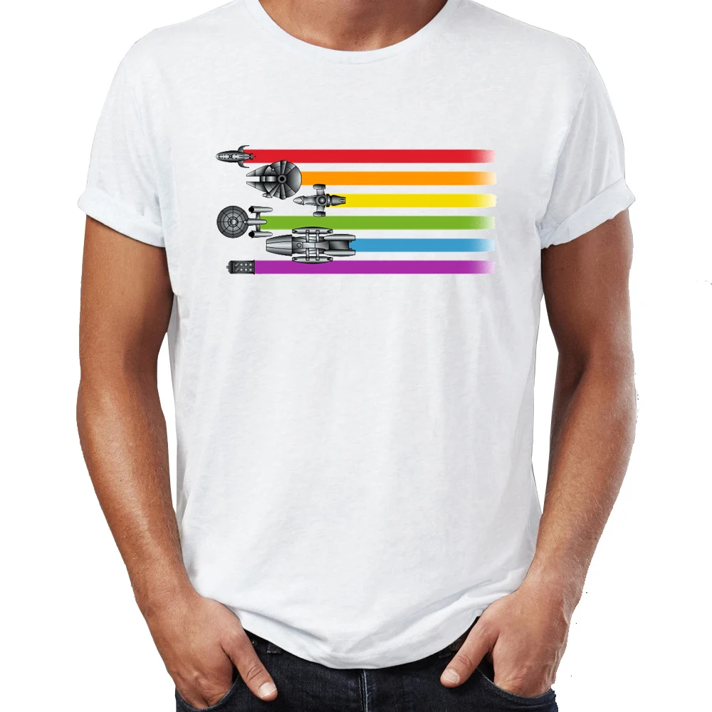 Мужская футболка Rainbow Fleet Serenity Millennium Falcon Awesome Tee | одежда