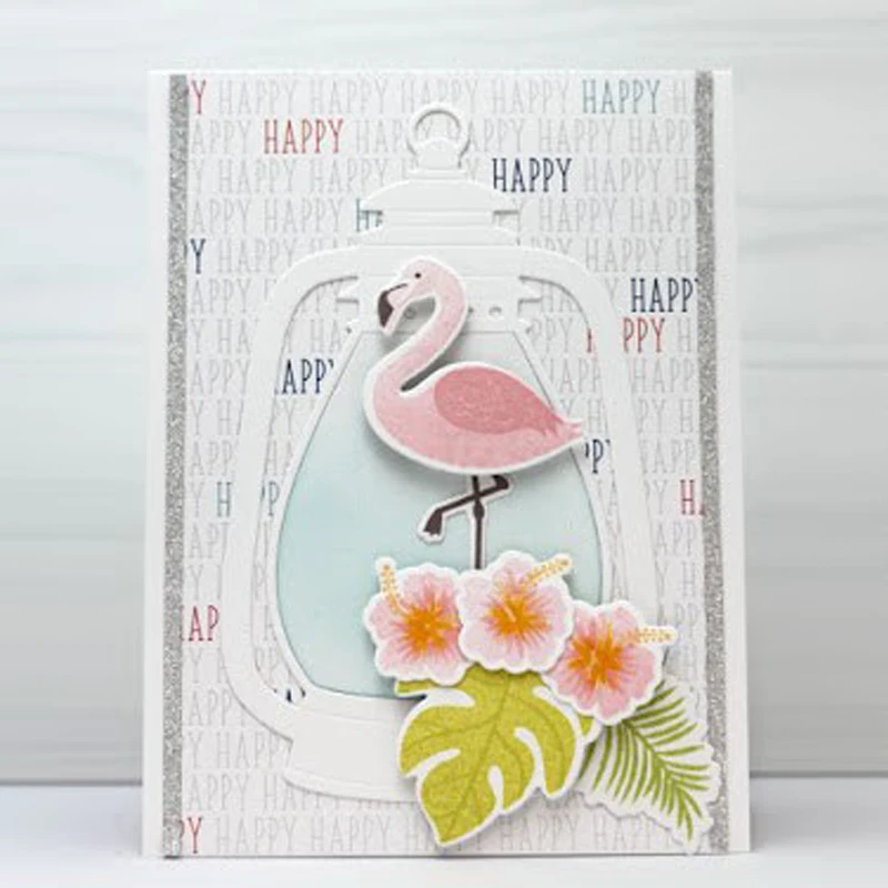 

Flamingo Transparent Clear Silicone Stamp/Seal for DIY Scrapbooking/Photo Album Decorative Card Making Clear Stamps 4x6inches