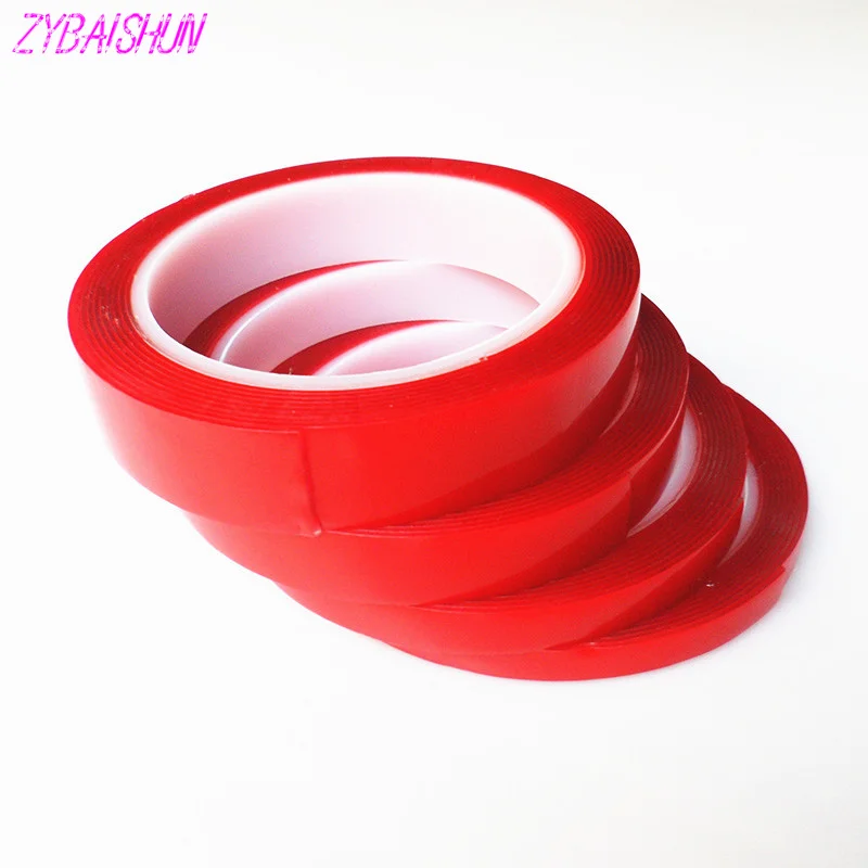 Красная Двухсторонняя клейкая лента 3 м высокопрочная акриловая гелевая