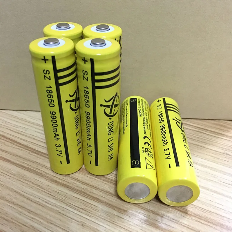 DING Ли Ши Цзя 10 шт 18650 аккумуляторная батарея 3 7 V 9900 mAh LI-ion Bateria фонарик батареи |