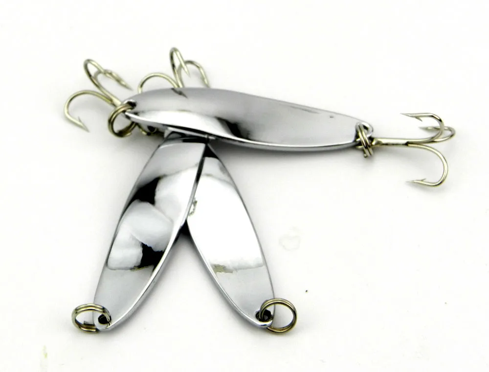 5 шт. серебряная рыболовная приманка в виде ложки металлическая блесна жесткая